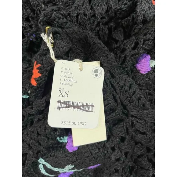 New Free People Hydrangea Crochet Kimono Size XS $315